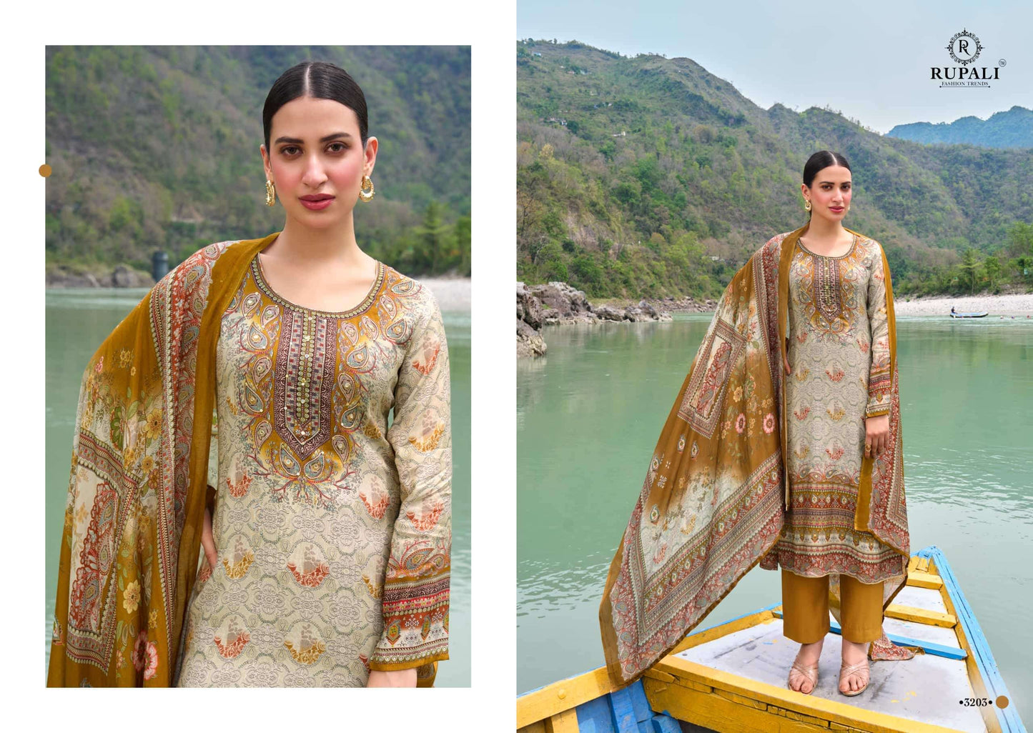 Rupali Fashion The Soulmate Viscose Muslin Dress Material