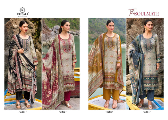 Rupali Fashion The Soulmate Viscose Muslin Dress Material