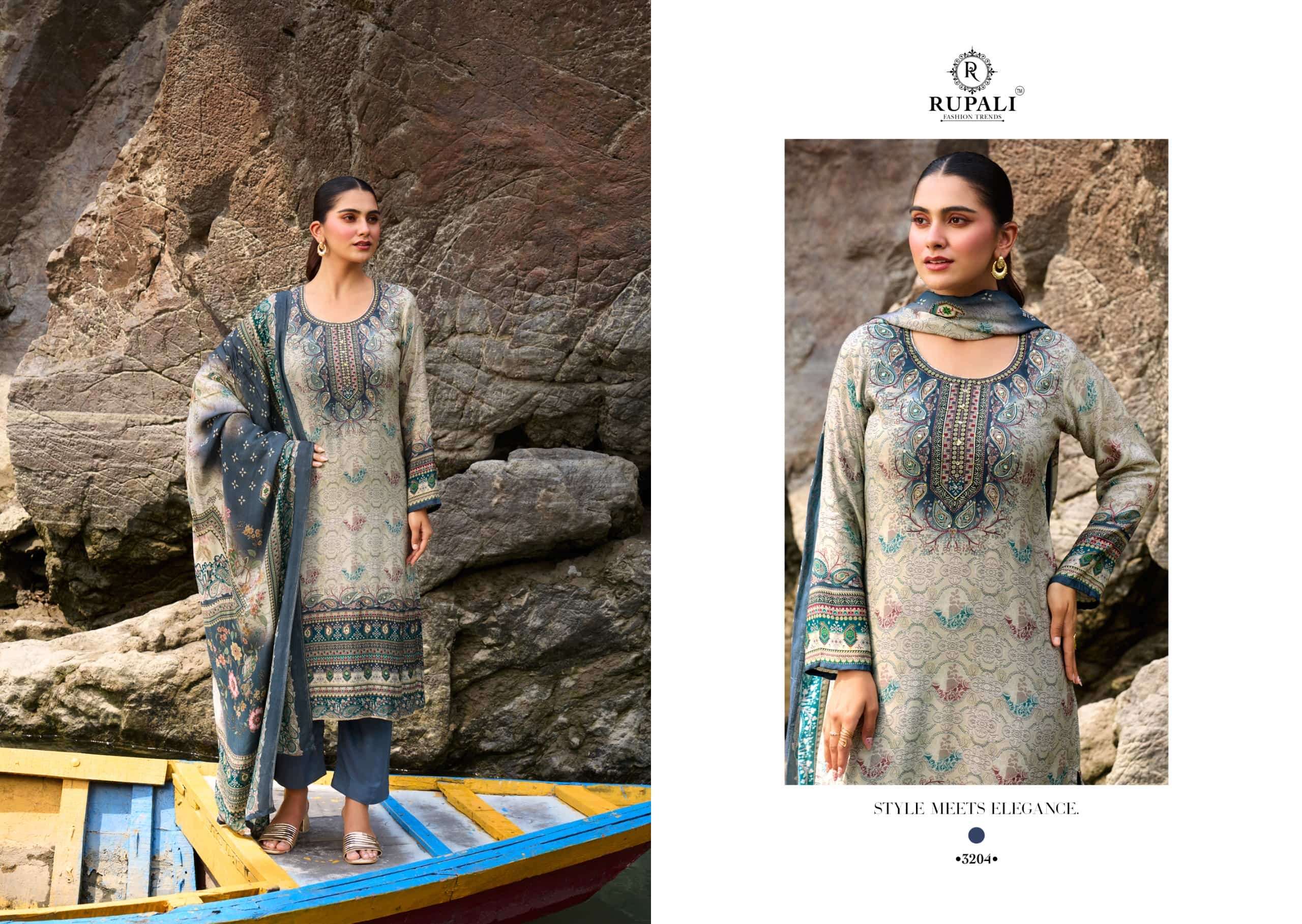 Rupali Fashion The Soulmate Viscose Muslin Dress Material