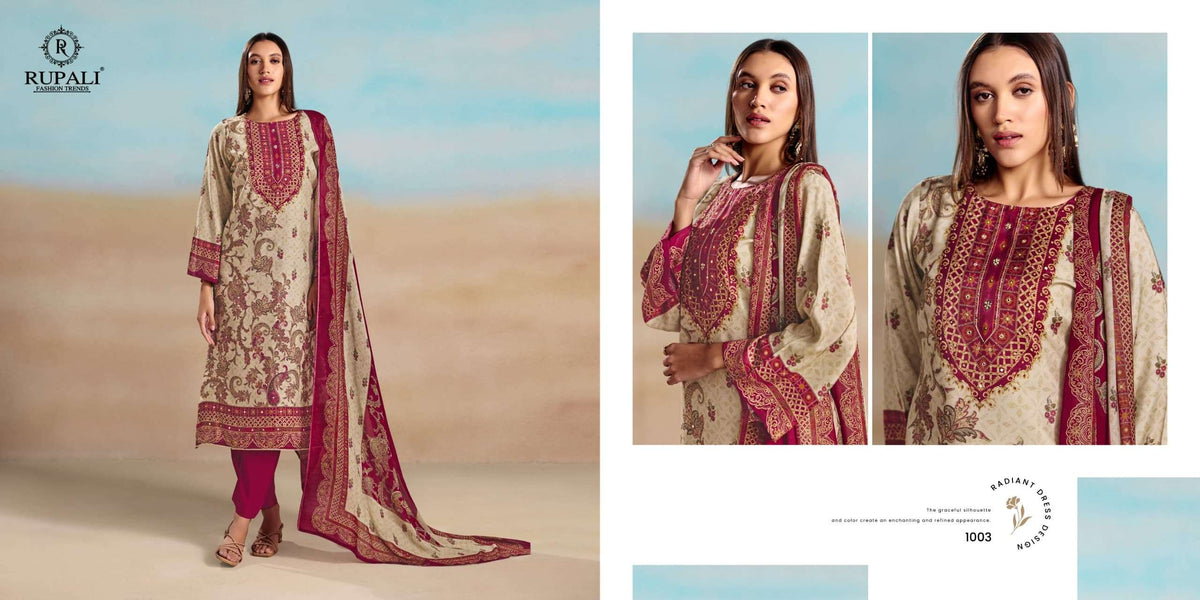 Rupali Fashion The Summer Princess Vol 2 Viscose Muslin Dress Material - Amrah Wholesale