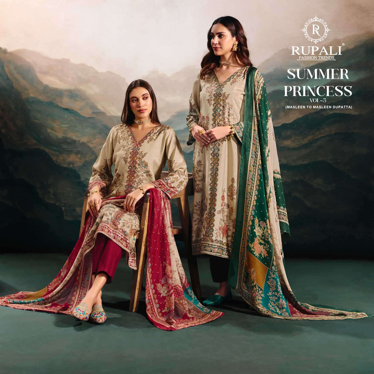 Rupali Fashion The Summer Princess Vol 3 Viscose Muslin Dress Material - Amrah Wholesale