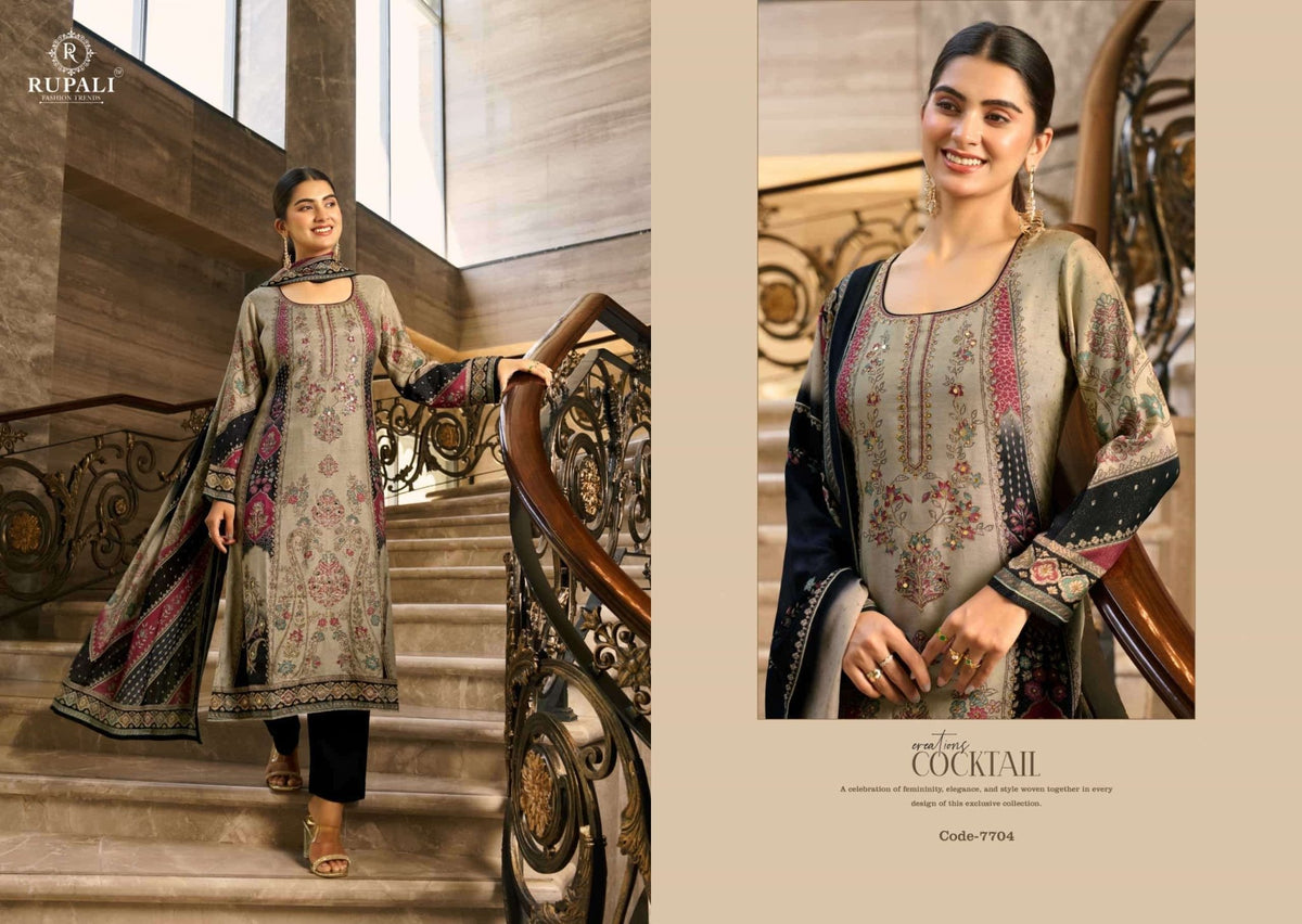 Rupali Fashion The Summer Princess Vol 5 Premium Viscose Muslin Dress Material - Amrah Wholesale