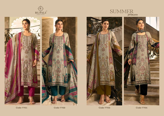 Rupali Fashion The Summer Princess Vol 5 Premium Viscose Muslin Dress Material