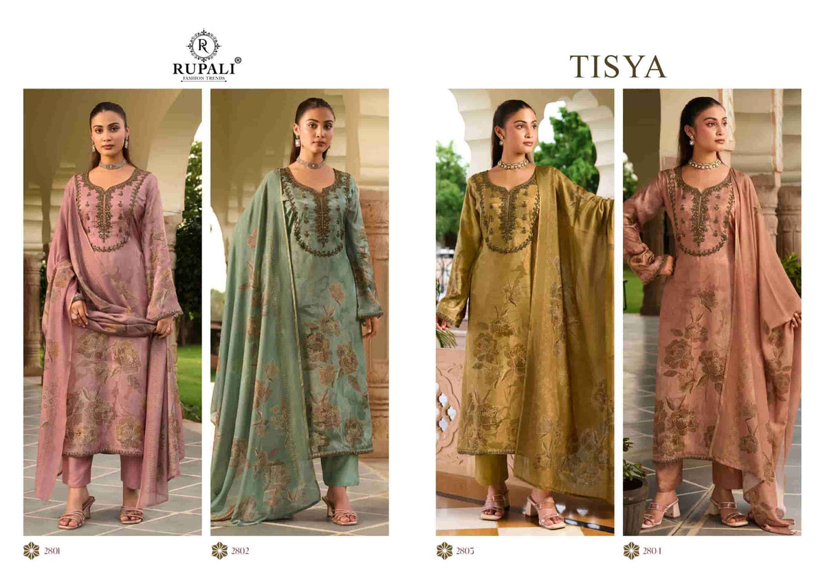 Rupali Fashion Tisya Viscose Gajji Jacquard Designer Dress Material