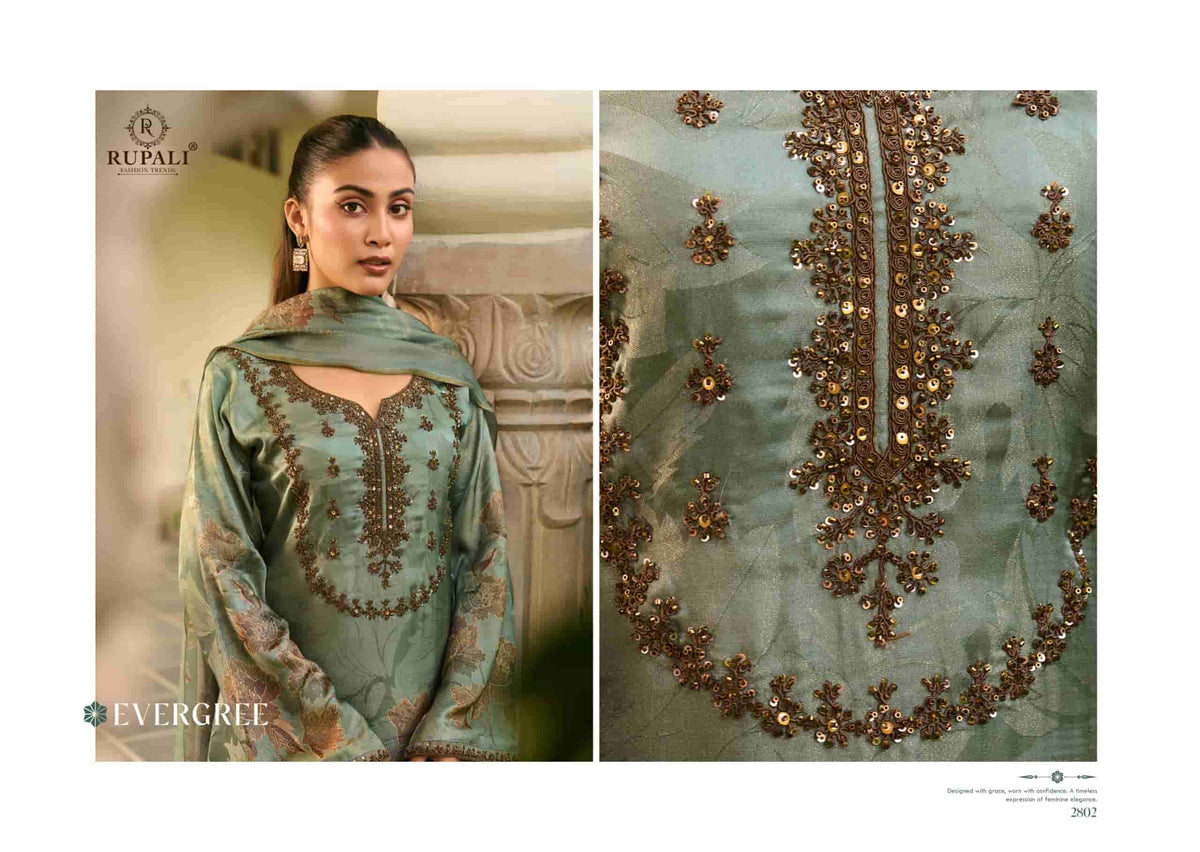 Rupali Fashion Tisya Viscose Gajji Jacquard Designer Dress Material