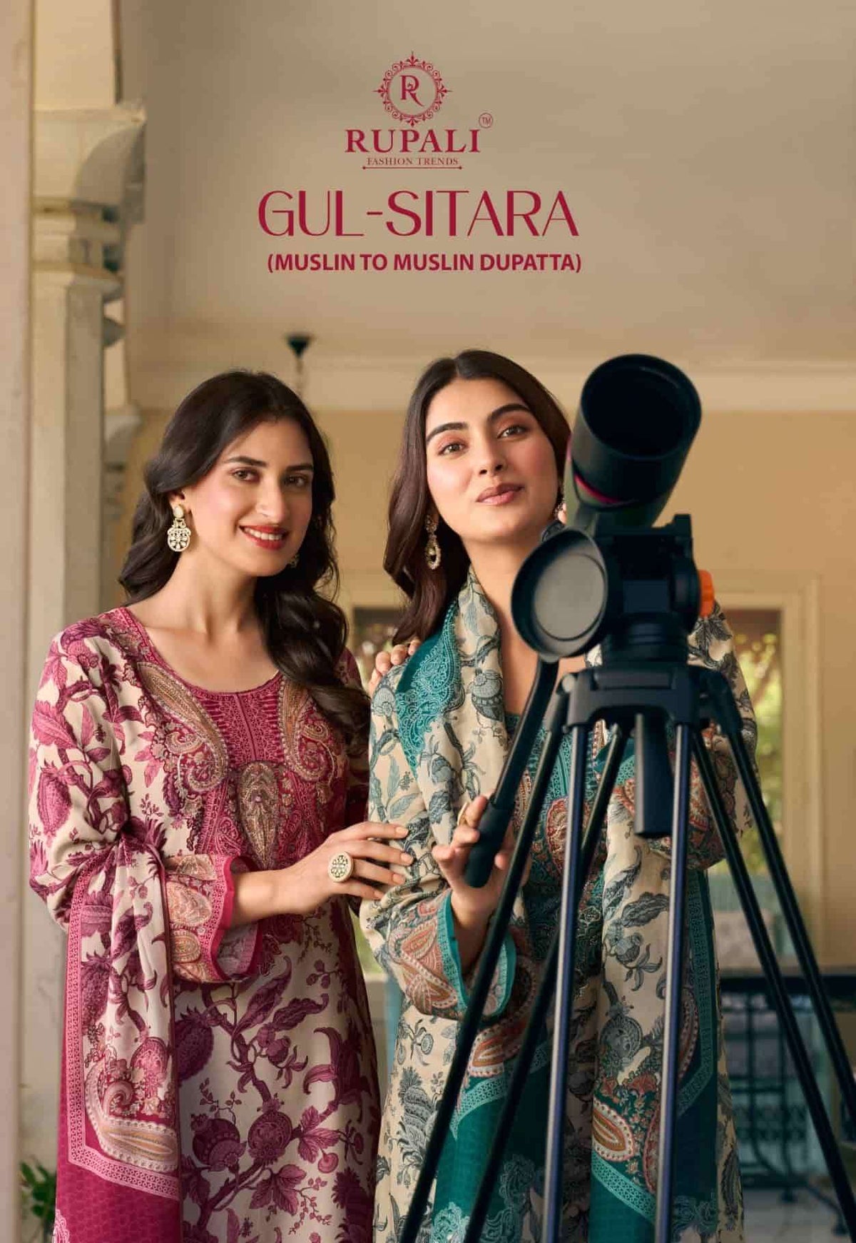 Rupali Fashion Gul Sitara Viscose Muslin Dress Material