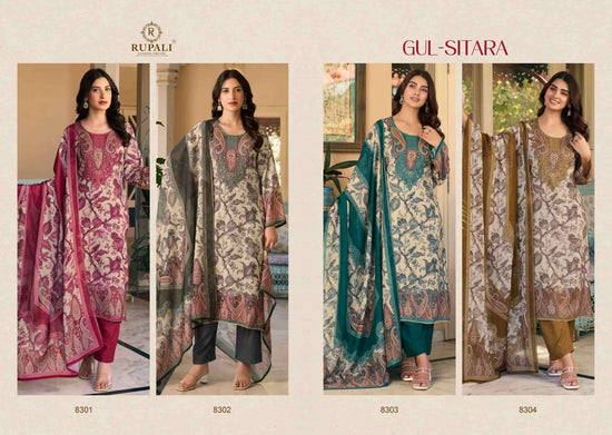 Rupali Fashion Gul Sitara Viscose Muslin Dress Material