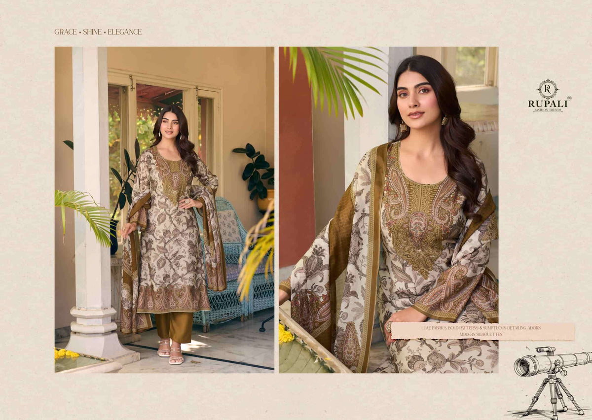 Rupali Fashion Gul Sitara Viscose Muslin Dress Material