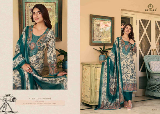 Rupali Fashion Gul Sitara Viscose Muslin Dress Material