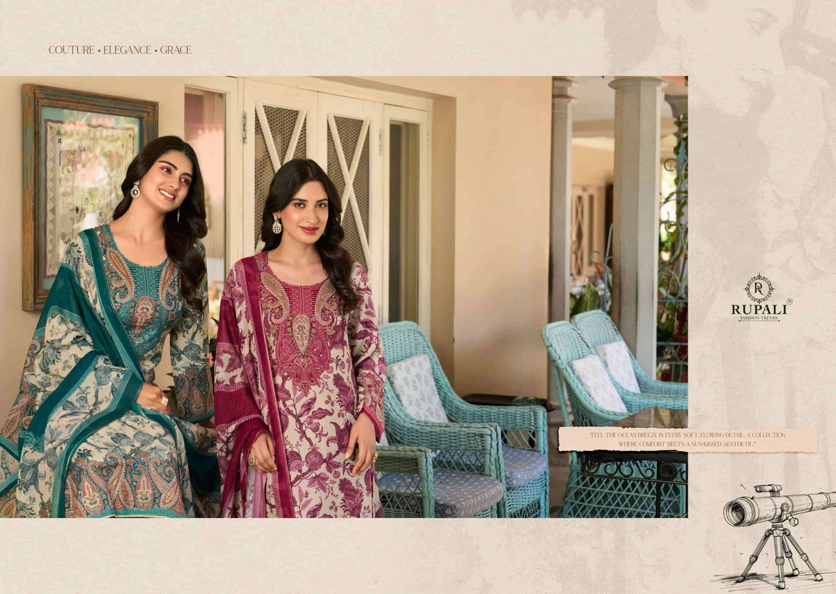 Rupali Fashion Gul Sitara Viscose Muslin Dress Material