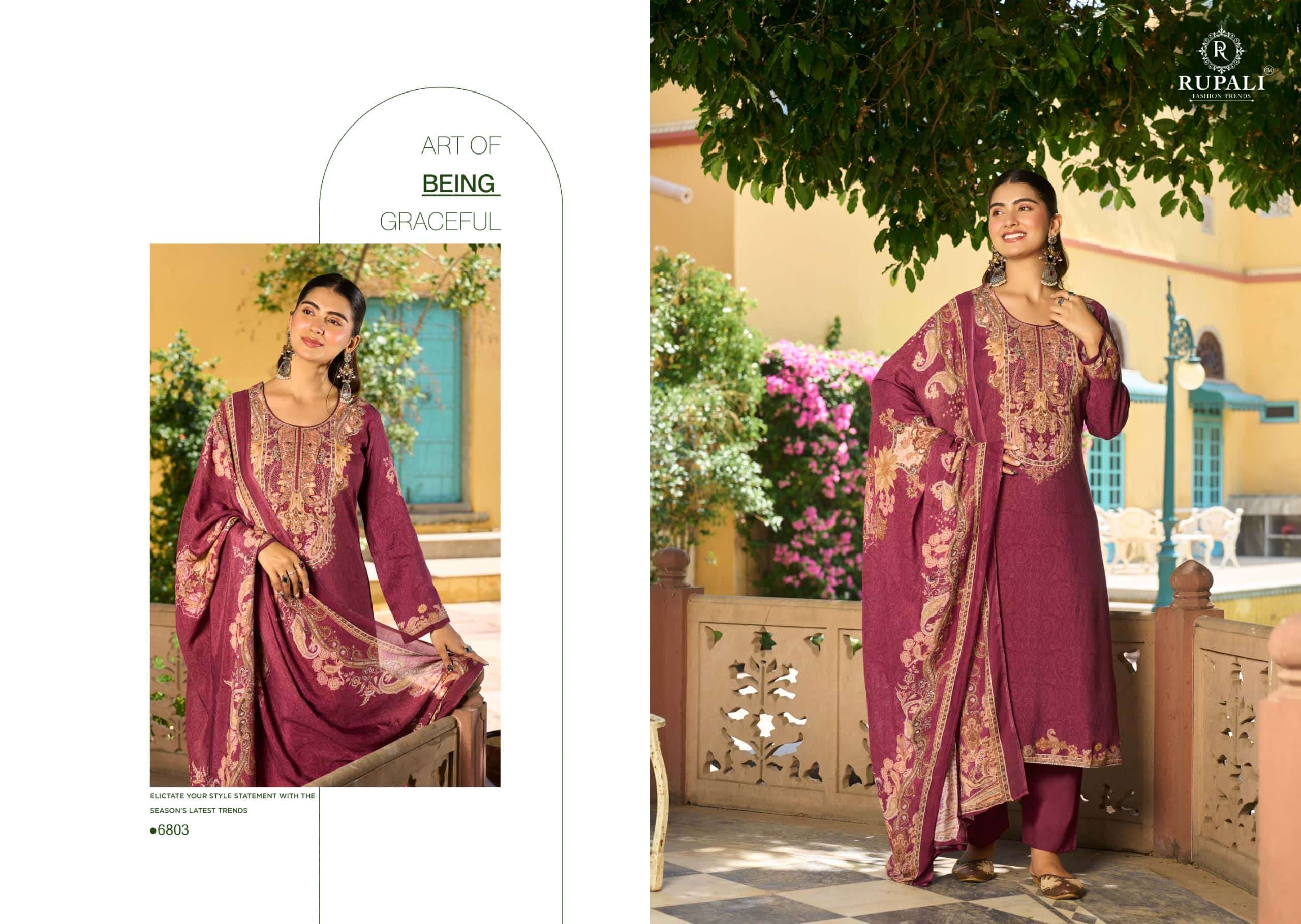 Rupali Fashion Laya Premium Muslin Dress Material