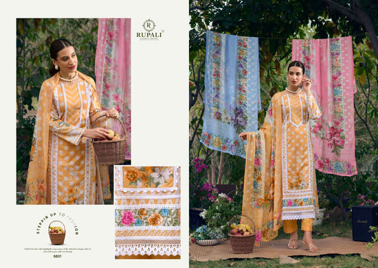 Rupali Fashion The Lost Garden Cambric Cotton Dress Material