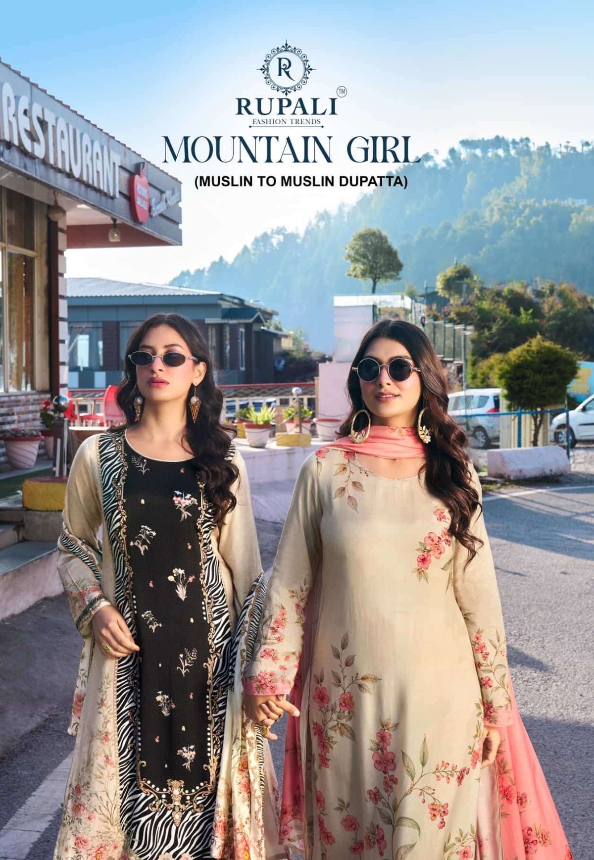 Rupali Fashion Mountain Girl Muslin Dress Material