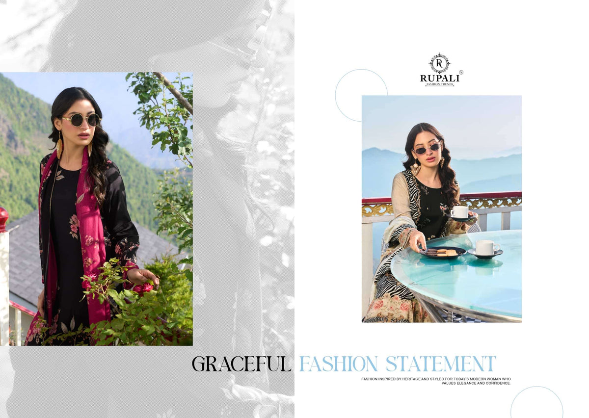 Rupali Fashion Mountain Girl Muslin Dress Material