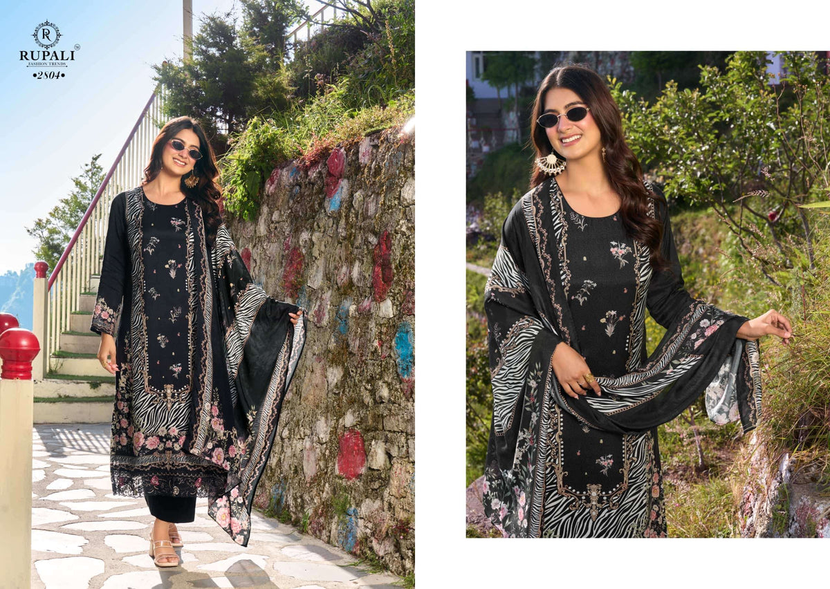 Rupali Fashion Mountain Girl Muslin Dress Material