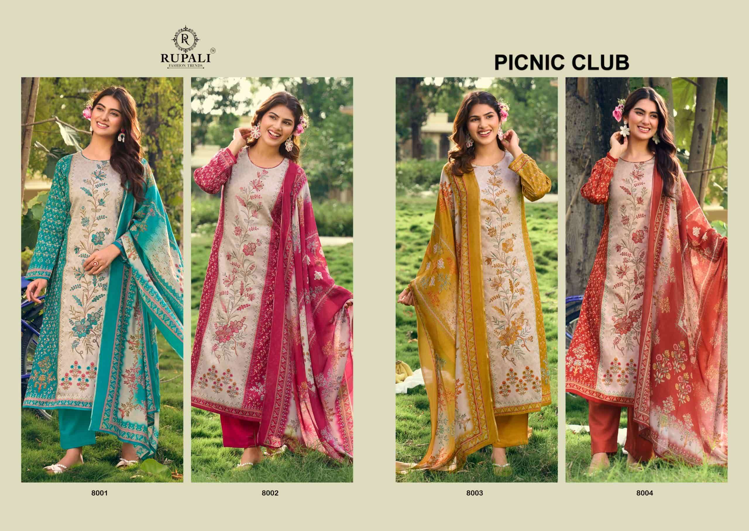 Rupali Fashion Picnic Club Jaam Satin Dress Material