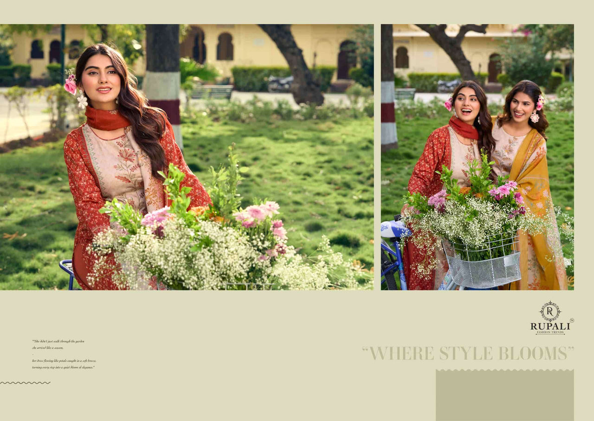 Rupali Fashion Picnic Club Jaam Satin Dress Material