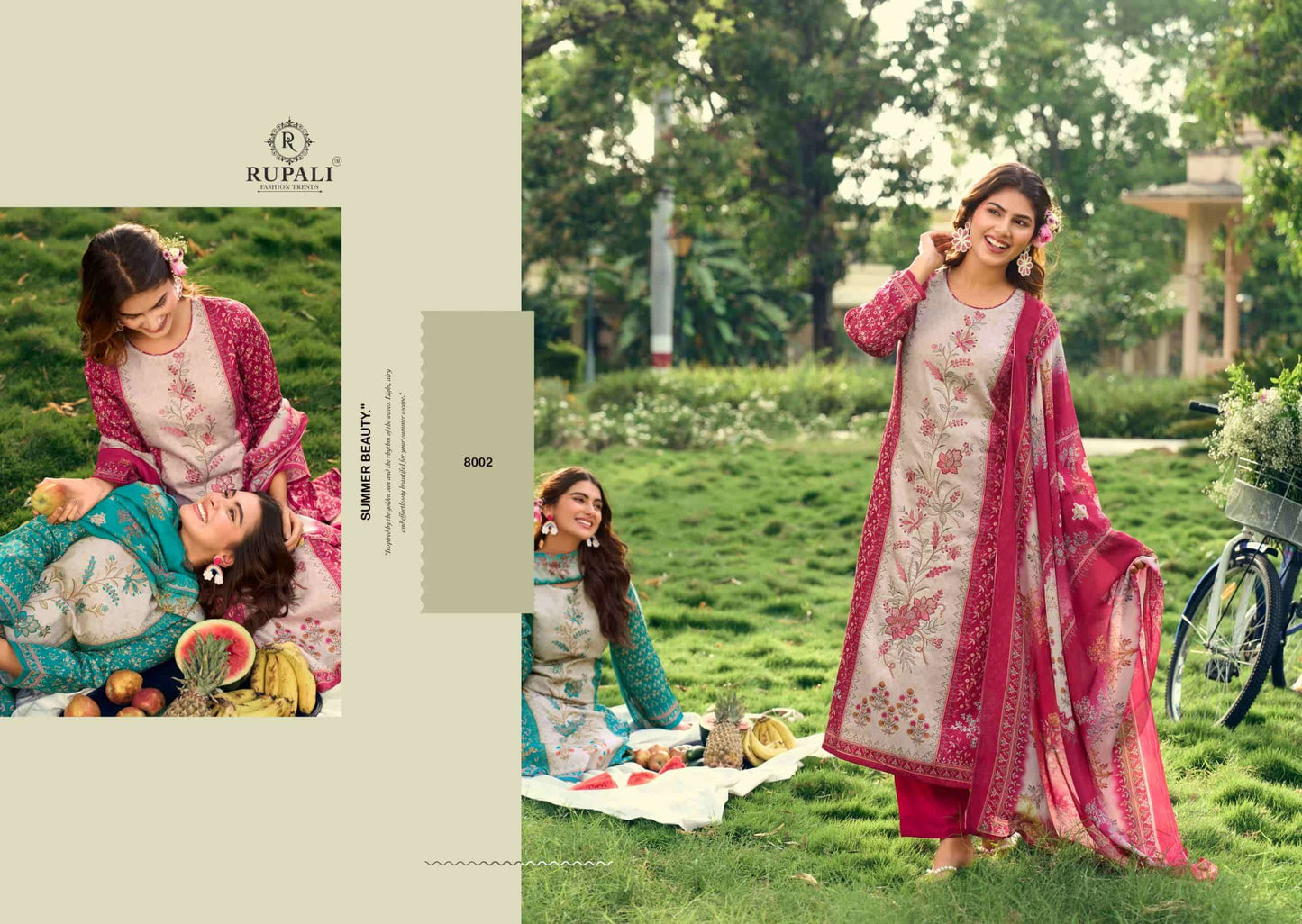 Rupali Fashion Picnic Club Jaam Satin Dress Material