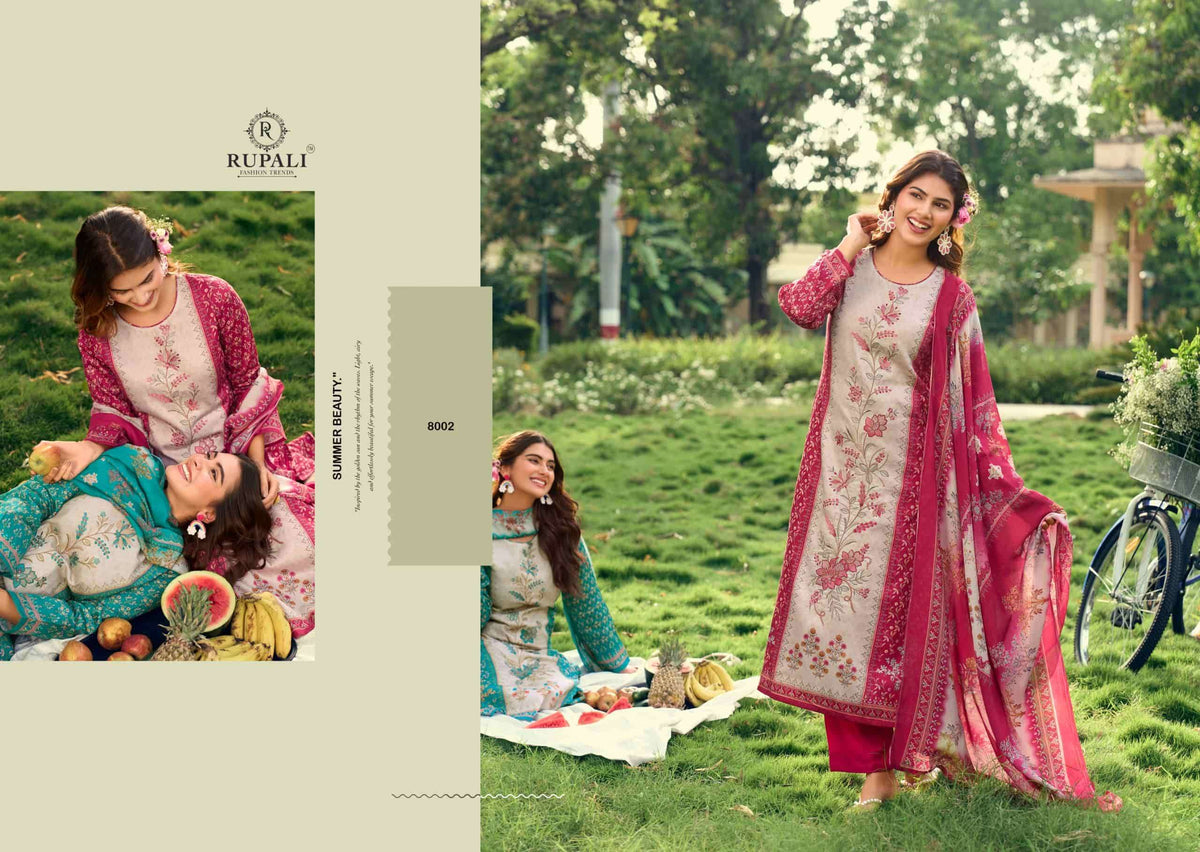 Rupali Fashion Picnic Club Jaam Satin Dress Material