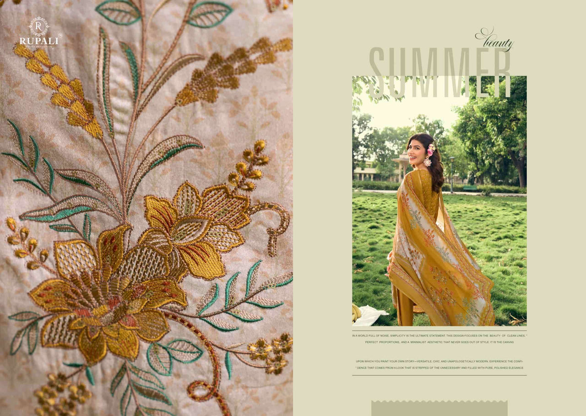 Rupali Fashion Picnic Club Jaam Satin Dress Material
