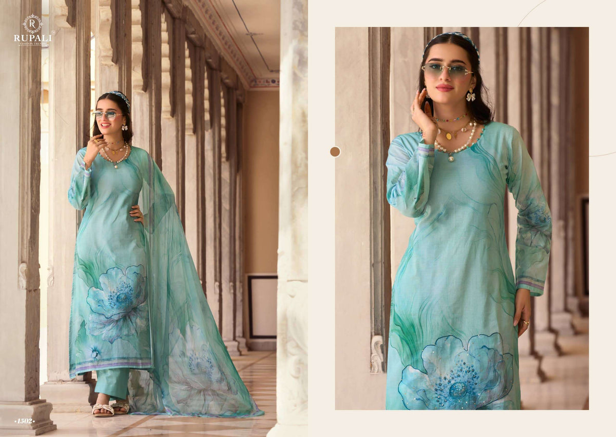 Rupali Traya Dress Material Wholesale Catalogue - Amrah Wholesale