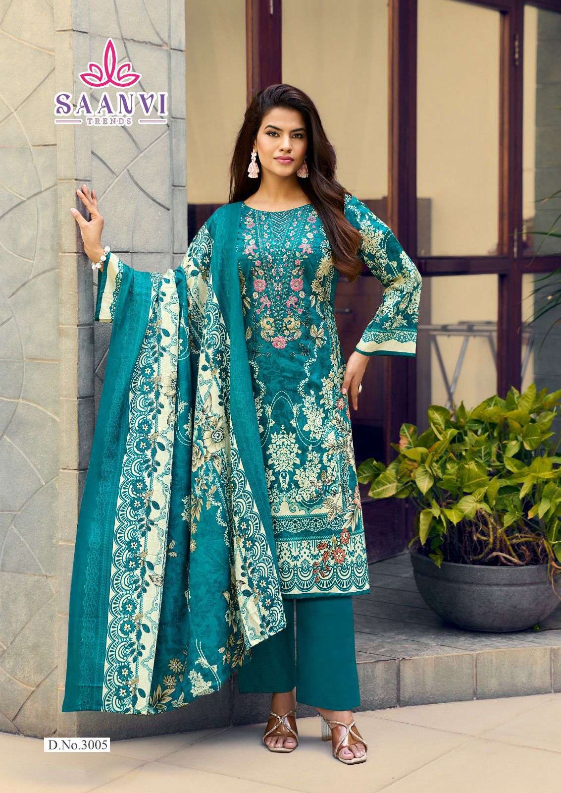 Saanvi Trendz Nusrat Vol - 03 Cotton Pakistani Suit - Amrah Wholesale