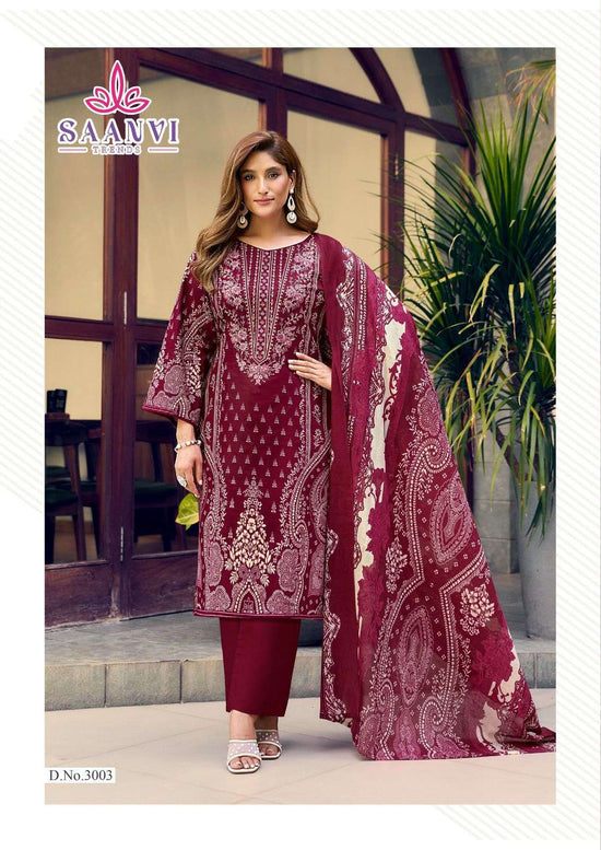 Saanvi Trendz Nusrat Vol - 03 Cotton Pakistani Suit - Amrah Wholesale