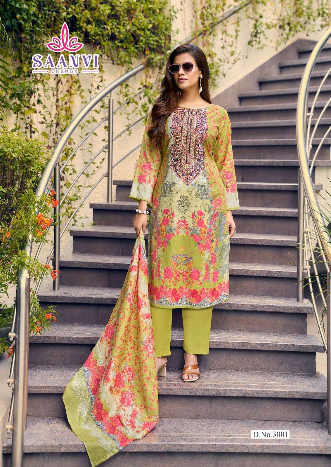 Saanvi Trendz Nusrat Vol - 03 Cotton Pakistani Suit - Amrah Wholesale
