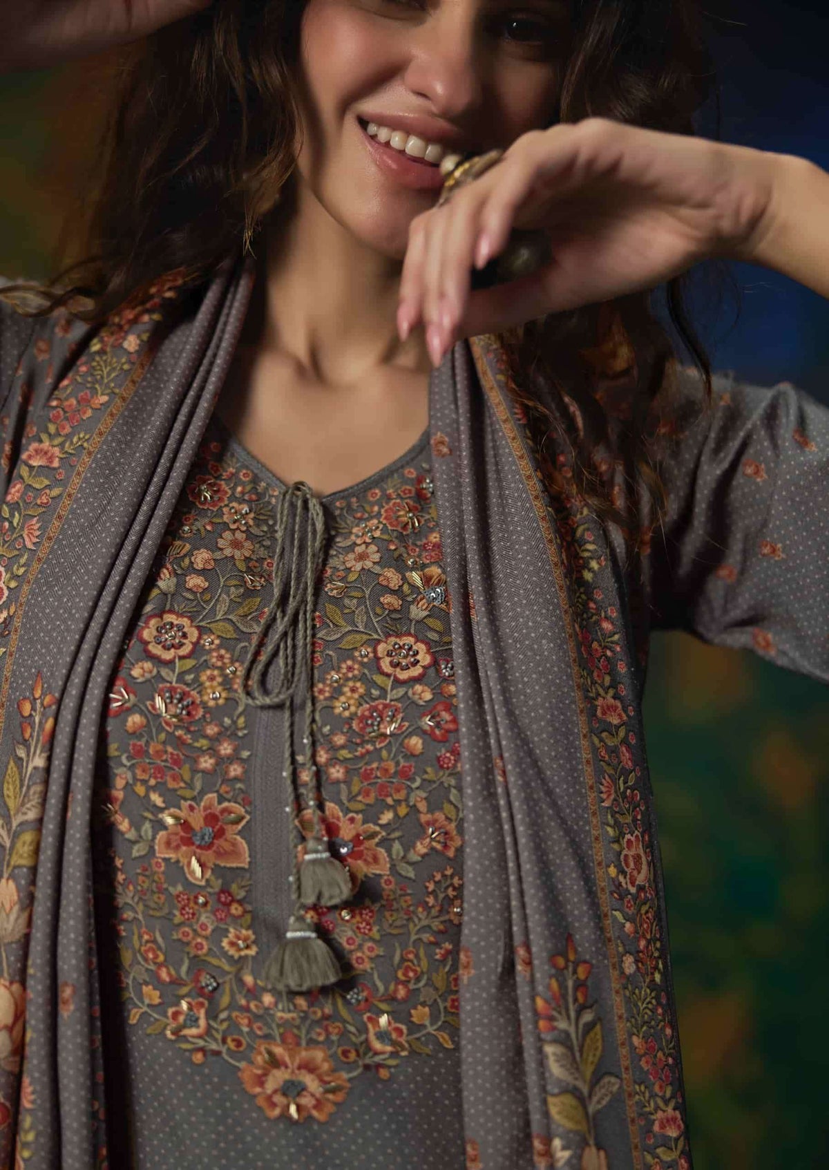 Sadhana Fashion Noor Pure Viscose Pashmina Digital Print Dress Material