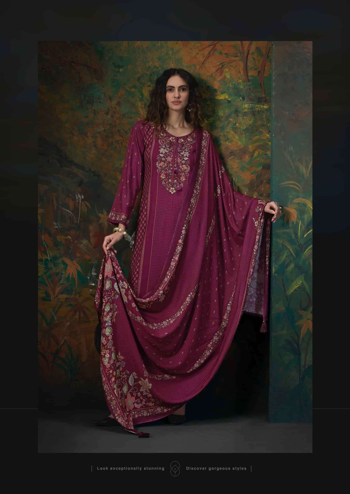 Sadhana Fashion Noor Pure Viscose Pashmina Digital Print Dress Material