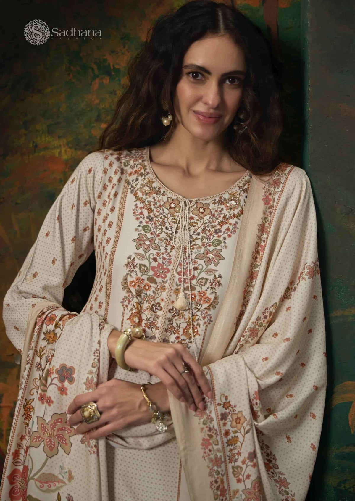 Sadhana Fashion Noor Pure Viscose Pashmina Digital Print Dress Material