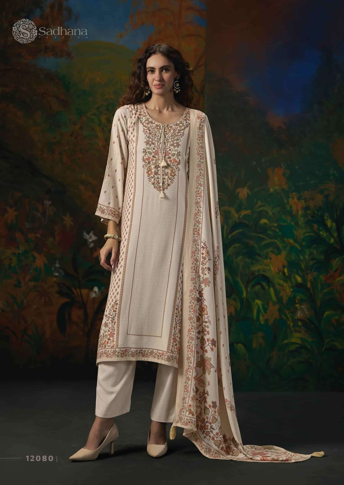 Sadhana Fashion Noor Pure Viscose Pashmina Digital Print Dress Material