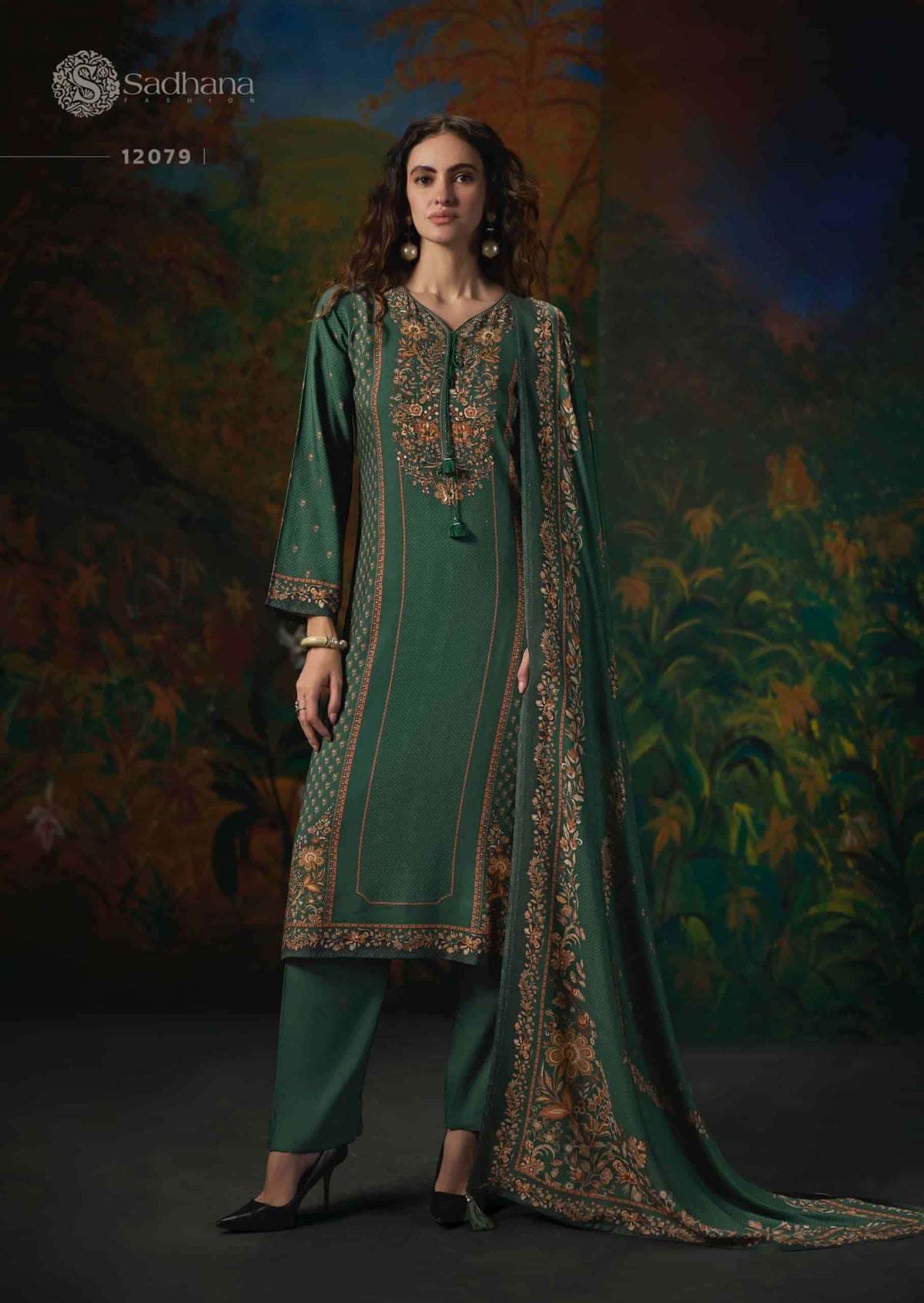 Sadhana Fashion Noor Pure Viscose Pashmina Digital Print Dress Material