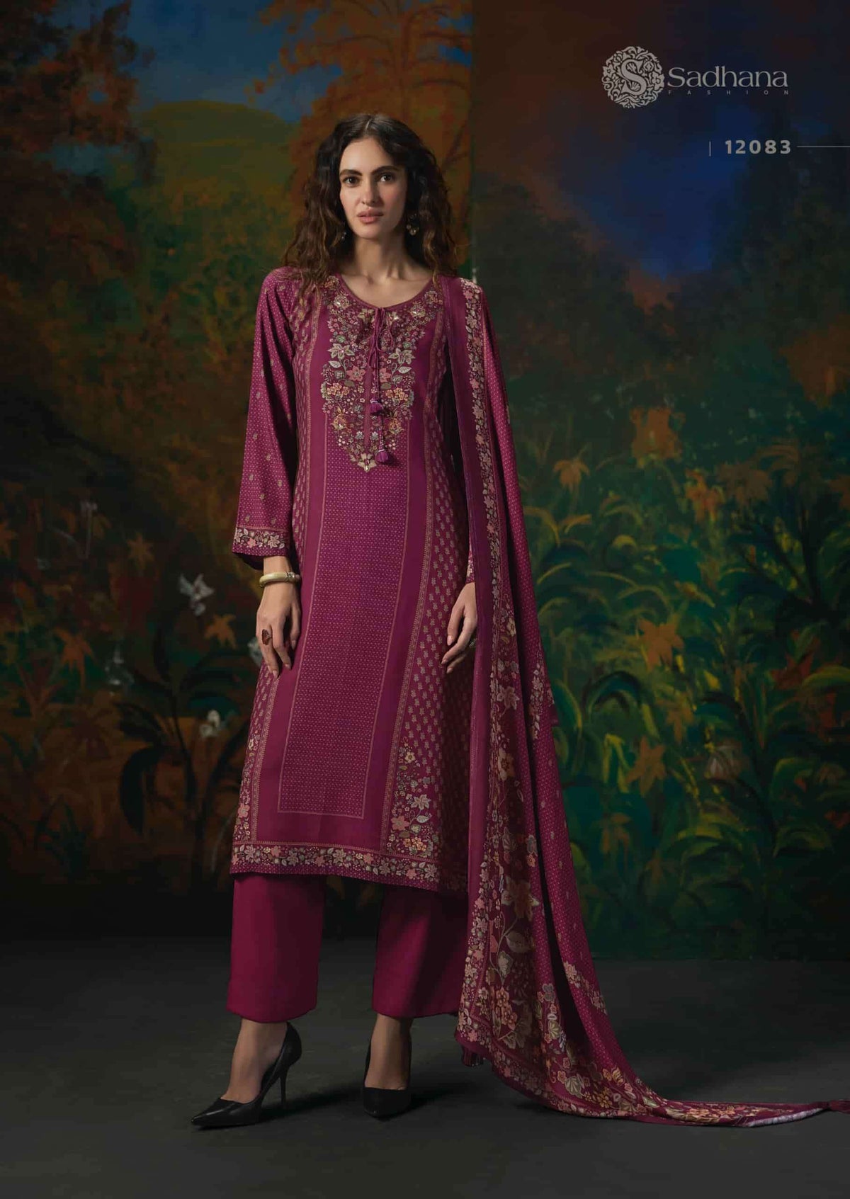 Sadhana Fashion Noor Pure Viscose Pashmina Digital Print Dress Material