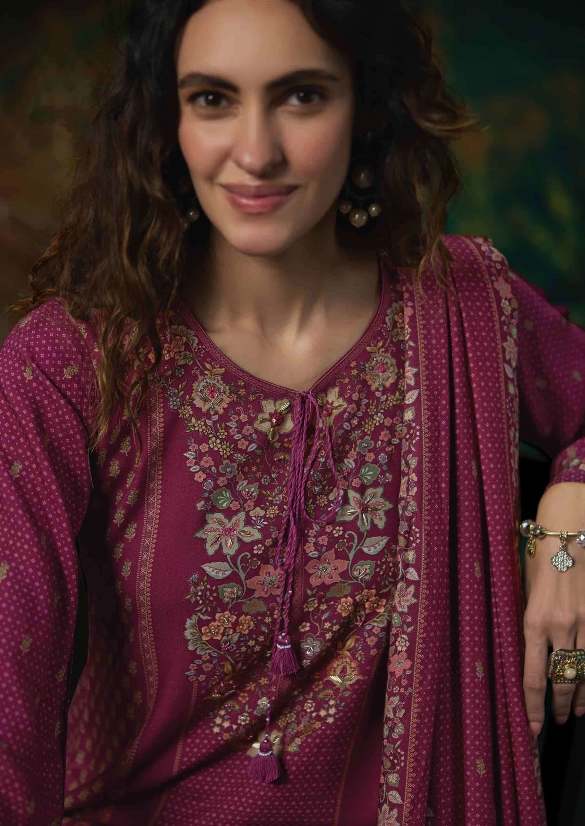Sadhana Fashion Noor Pure Viscose Pashmina Digital Print Dress Material