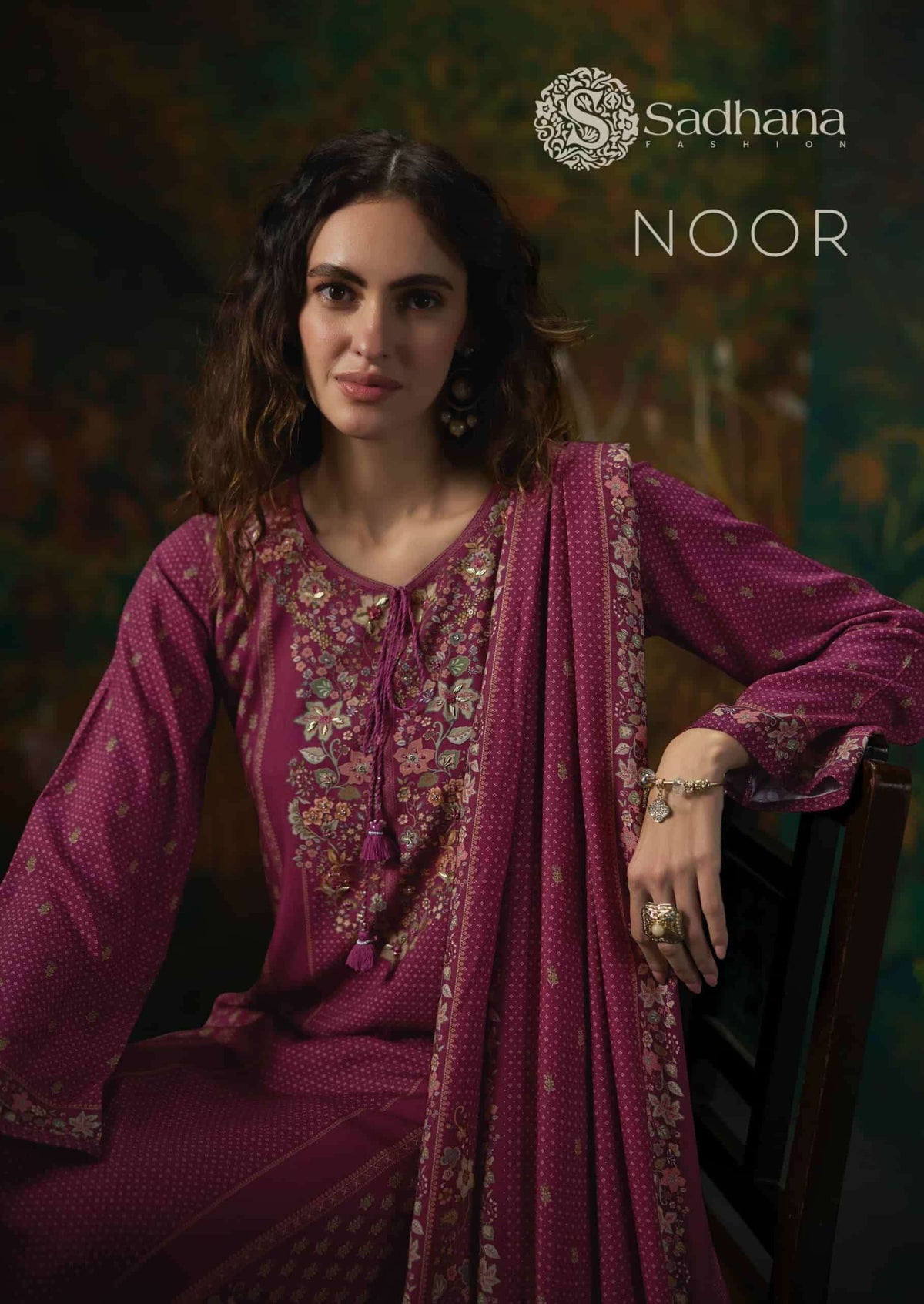 Sadhana Fashion Noor Pure Viscose Pashmina Digital Print Dress Material