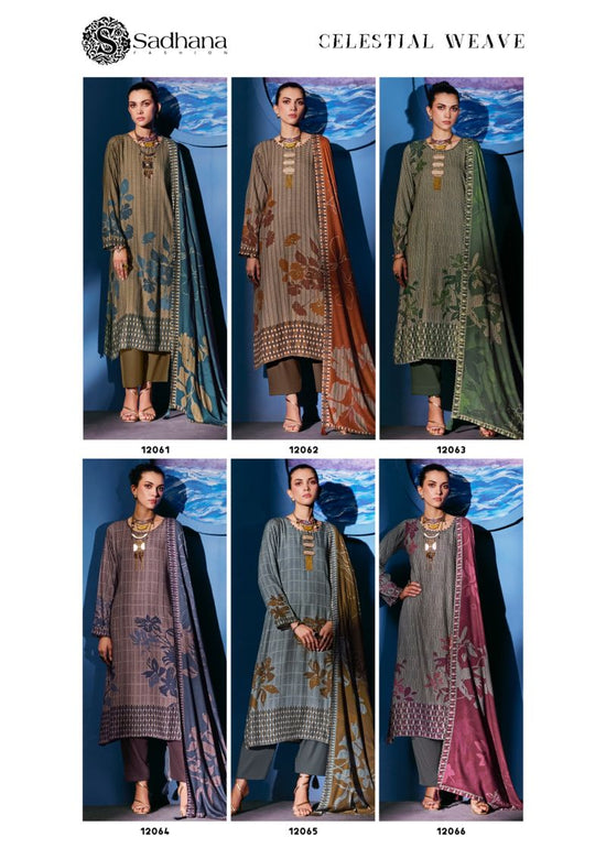 Sadhana Fashion Sadhana Celestial Weave Viscose Pashmina Dress Material