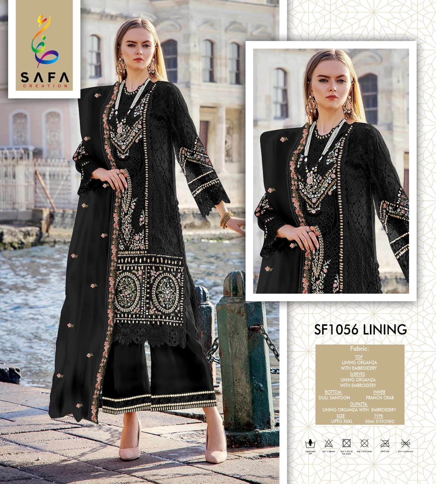 SAFA CREATION SFPK-1056 Organza Embroidered Pakistani Suit - Amrah Wholesale