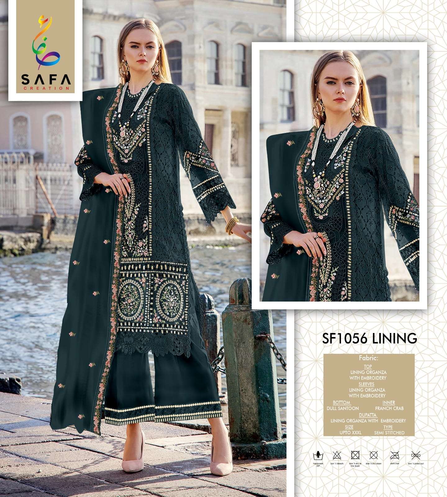 SAFA CREATION SFPK-1056 Organza Embroidered Pakistani Suit - Amrah Wholesale