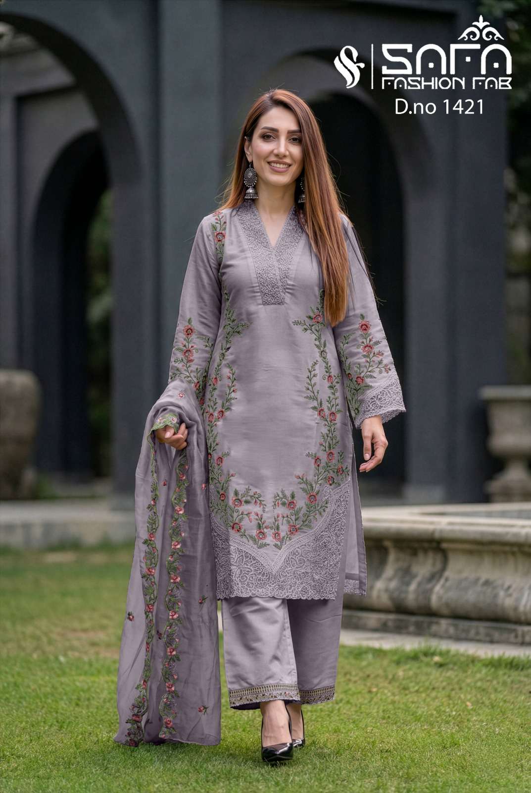 Safa Fashion Fab SF 1421 Soft Fabric Readymade Pakistani Suit Set - Amrah Wholesale
