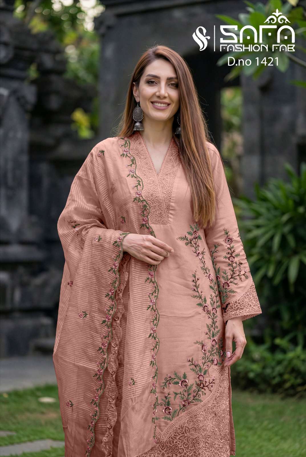 Safa Fashion Fab SF 1421 Soft Fabric Readymade Pakistani Suit Set - Amrah Wholesale