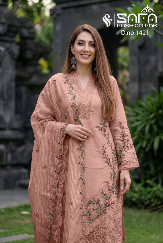 Safa Fashion Fab SF 1421 Soft Fabric Readymade Pakistani Suit Set - Amrah Wholesale