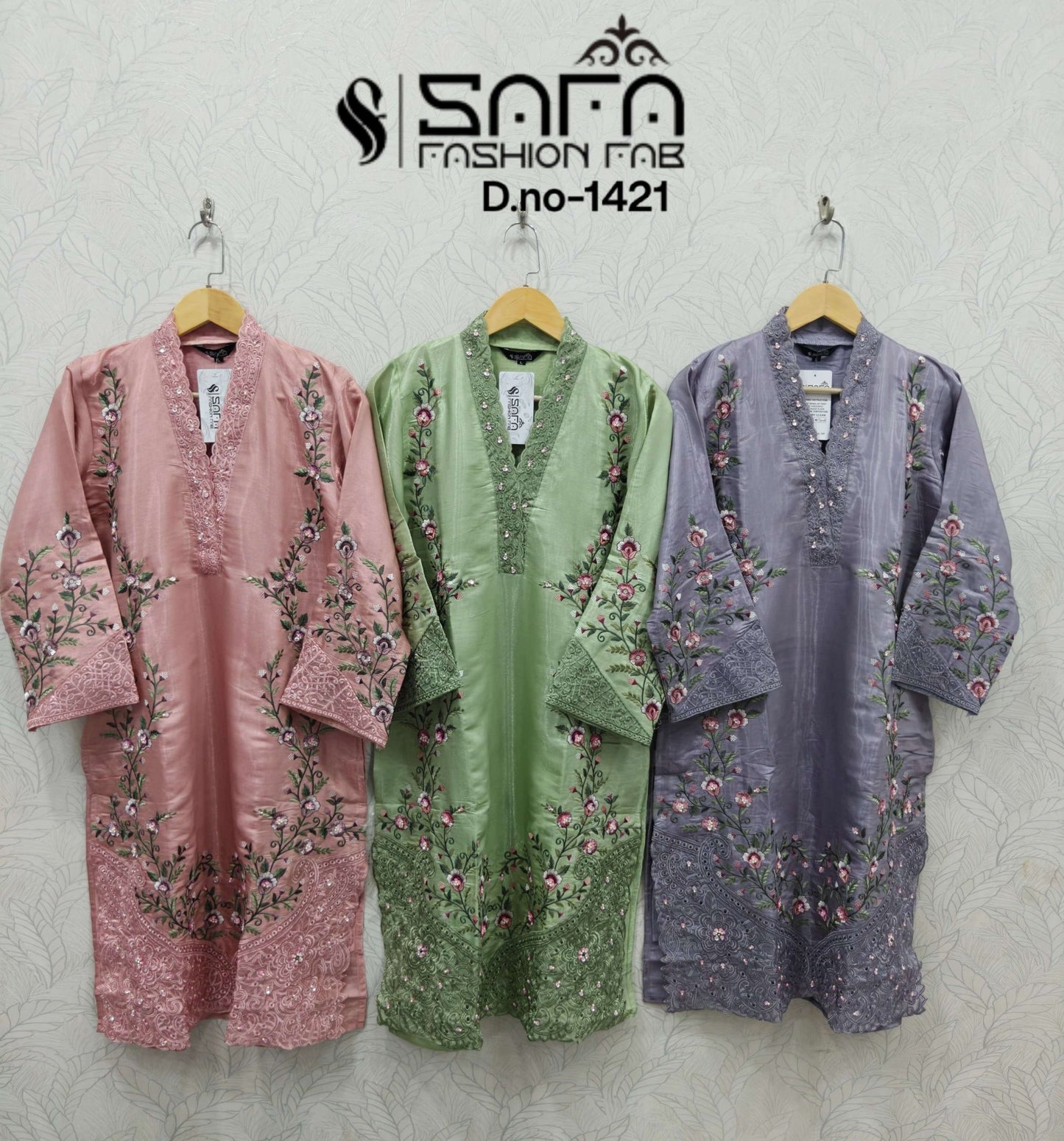 Safa Fashion Fab SF 1421 Soft Fabric Readymade Pakistani Suit Set - Amrah Wholesale