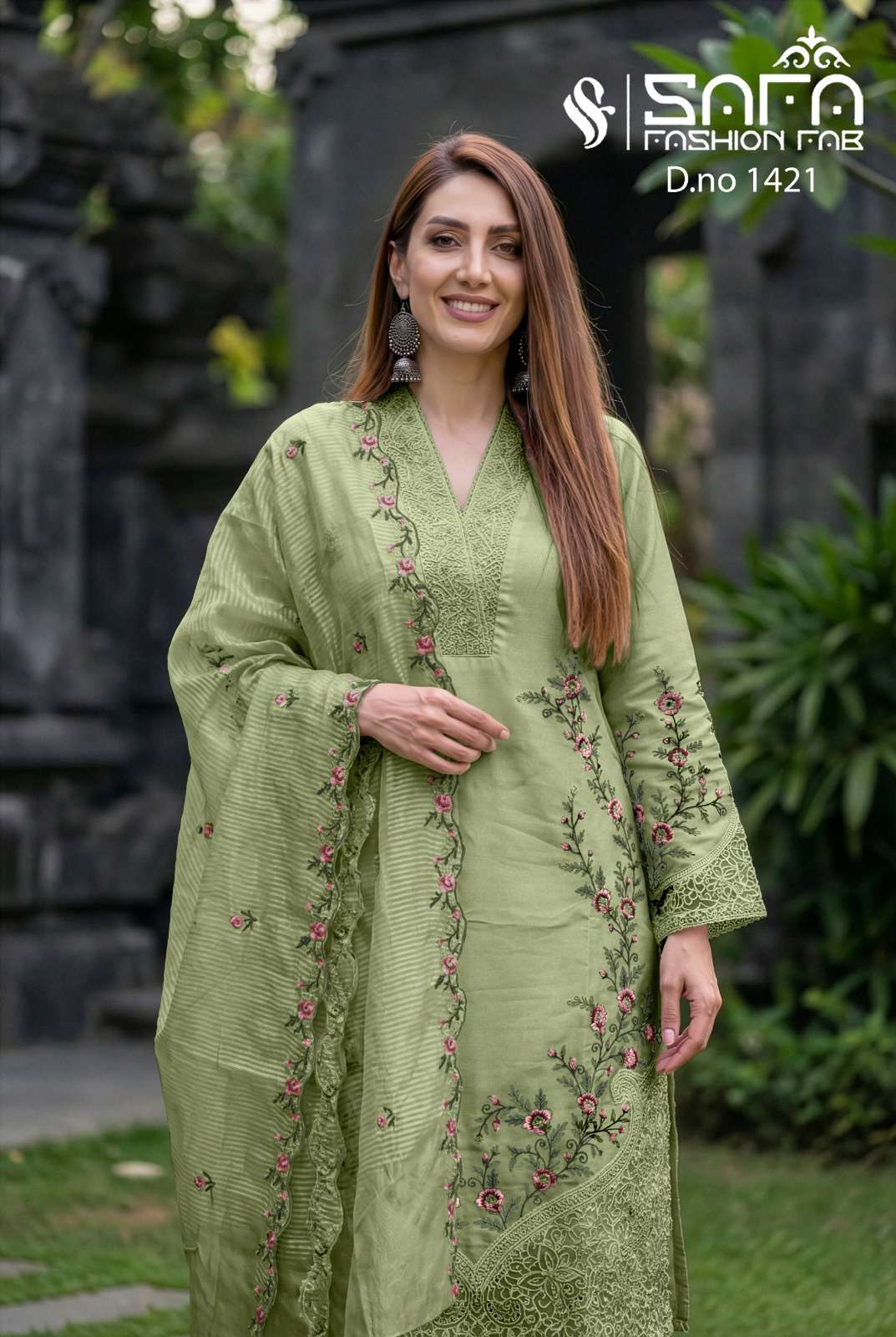 Safa Fashion Fab SF 1421 Soft Fabric Readymade Pakistani Suit Set - Amrah Wholesale
