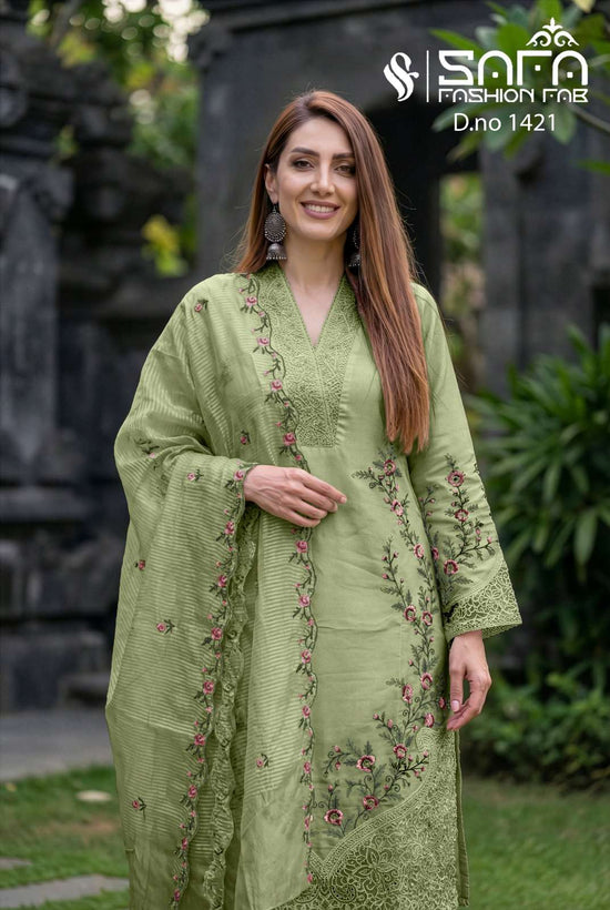 Safa Fashion Fab SF 1421 Soft Fabric Readymade Pakistani Suit Set - Amrah Wholesale