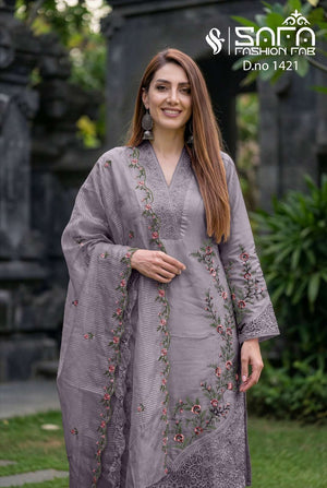 Safa Fashion Fab SF 1421 Soft Fabric Readymade Pakistani Suit Set - Amrah Wholesale
