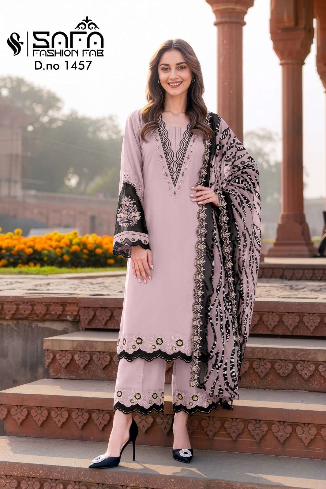 Safa Fashion Fab SF 1457 Soft Fabric Pakistani Suit Set - Amrah Wholesale