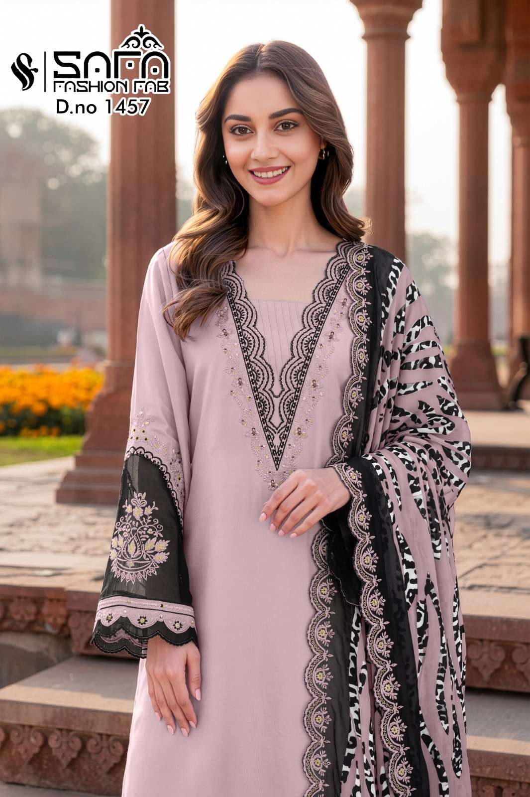 Safa Fashion Fab SF 1457 Soft Fabric Pakistani Suit Set - Amrah Wholesale