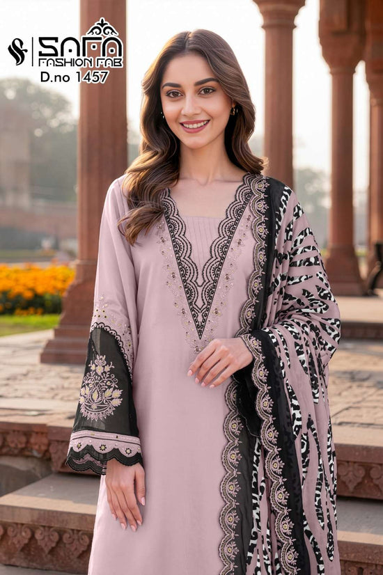 Safa Fashion Fab SF 1457 Soft Fabric Pakistani Suit Set - Amrah Wholesale