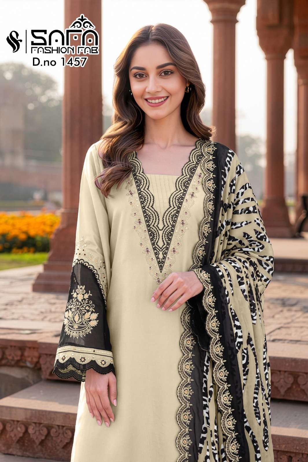 Safa Fashion Fab SF 1457 Soft Fabric Pakistani Suit Set - Amrah Wholesale
